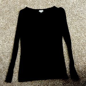 Paraphrase L/S black thin shirt